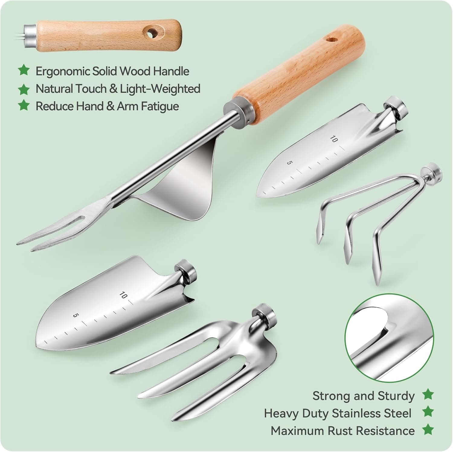 Garden Tool Set with Carry Bag - Thumbnail 2