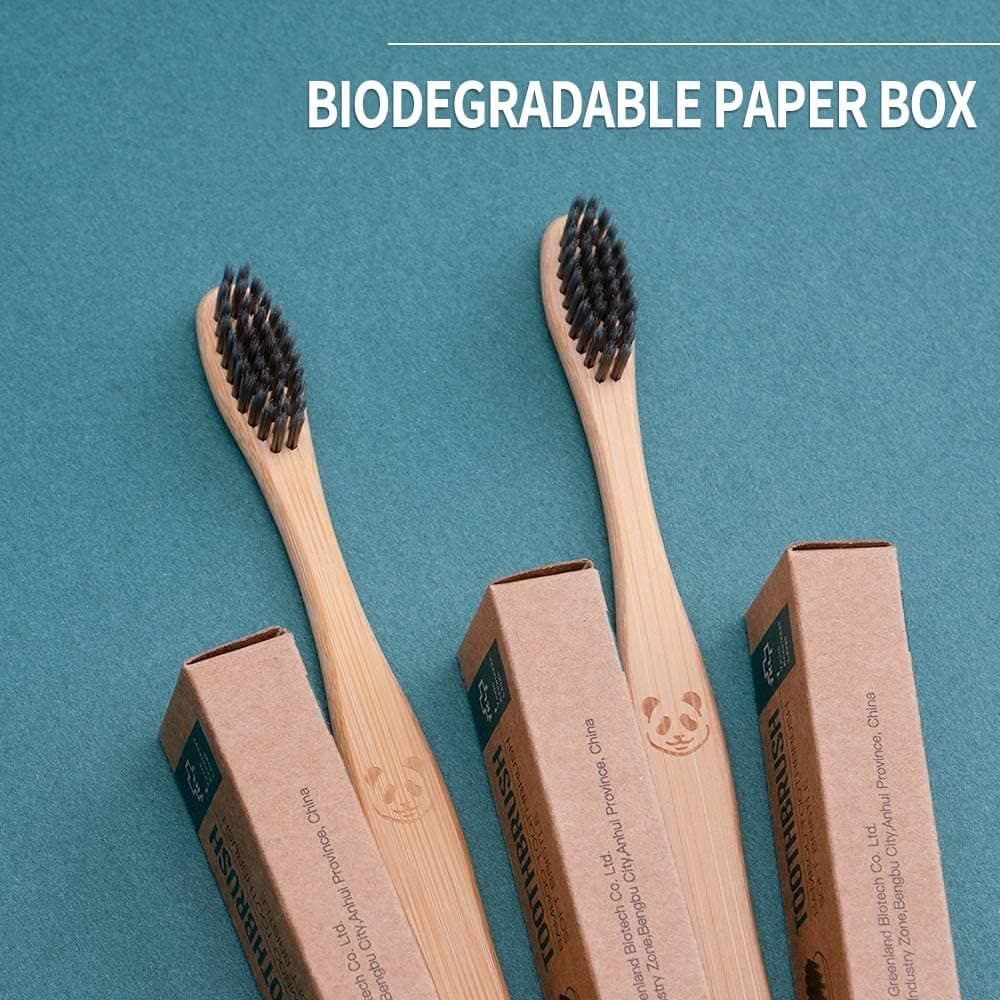 Charcoal Bamboo Toothbrushes - Thumbnail 3
