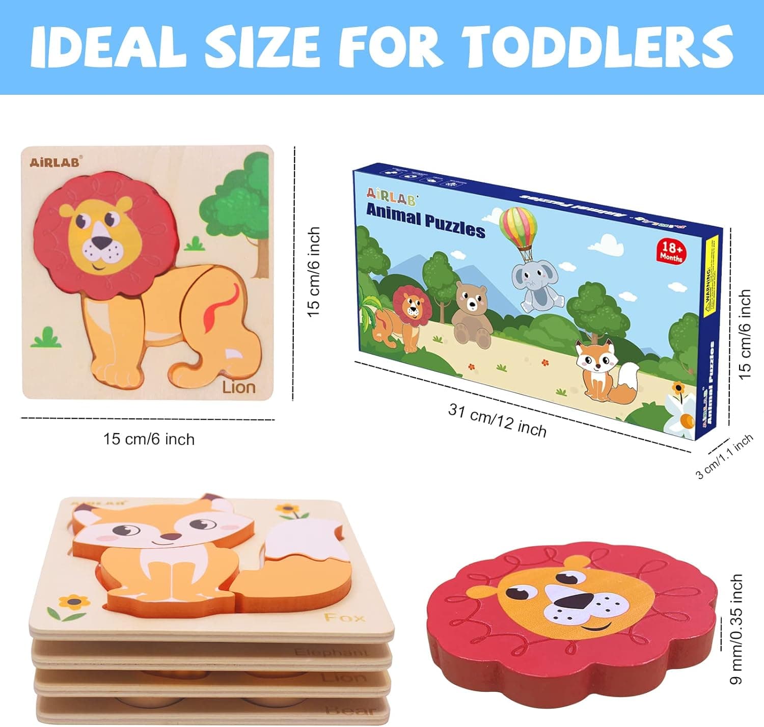 Airlab Wooden Toddler Puzzle - Thumbnail 2