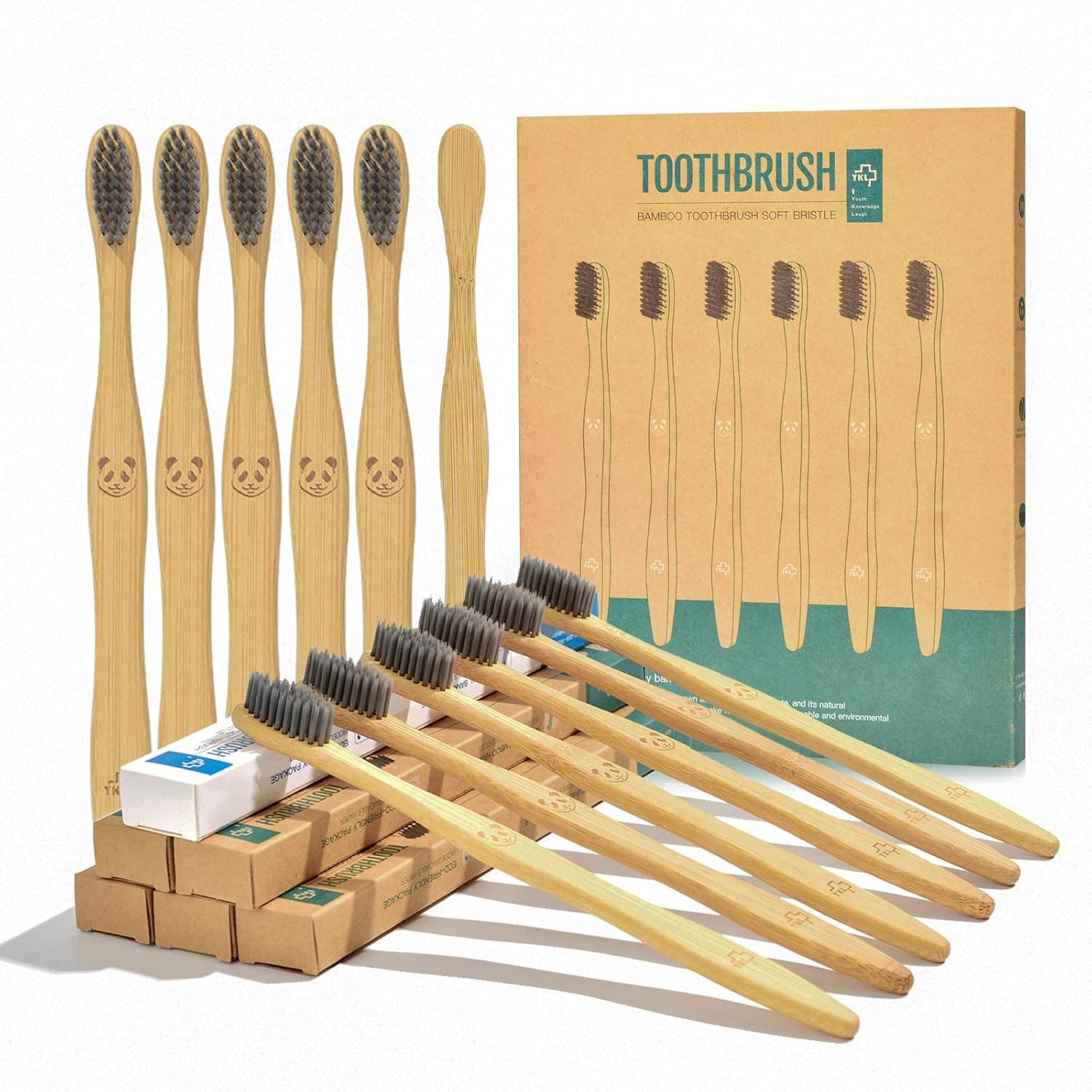 Charcoal Bamboo Toothbrushes - Eco-friendly personal care product