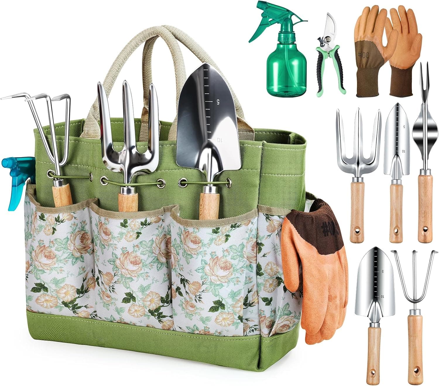 Garden Tool Set with Carry Bag - Image 1